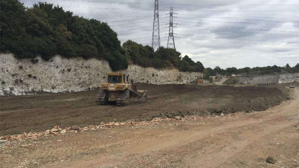 Digger restoring land